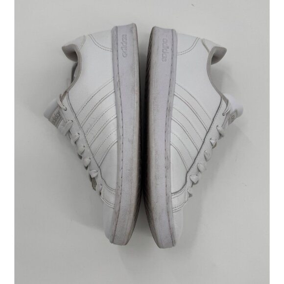 Adidas Grand Court White Leather Sneakers Mens Sz 9 Lace-Up Casual Shoes - Picture 6 of 8